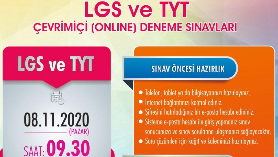 Çevrimiçi LGS ve TYT Deneme Sınavları